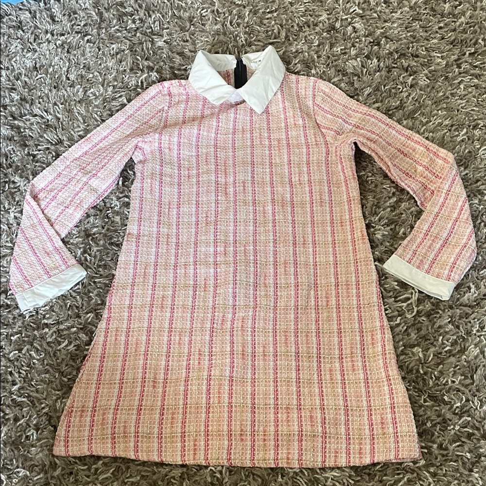 SHEIN Pink and White Plaid Dress with Collar size 11/12 years old kids